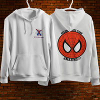 Spider Man Hoodie Casual Clothes Black White Khaki Hoodie Long Sleeve Hooded Pullover Personality Streetwear