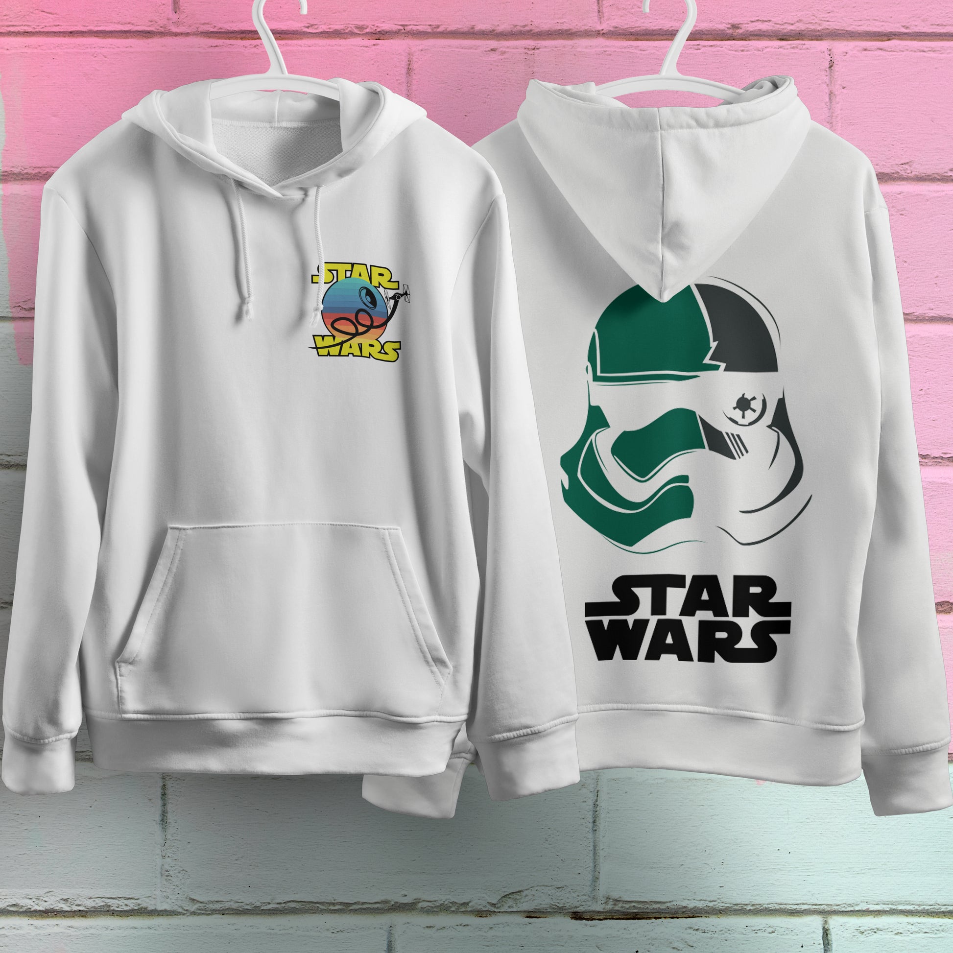 Star Wars Hoodie Vintage White Khaki Hoodie For Mens Womens Hooded Pullover Personality Streetwear