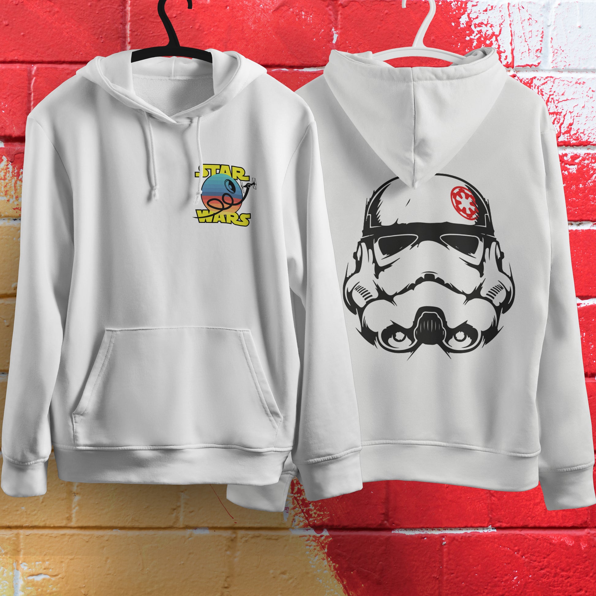 Star Wars Hoodie Vintage White Khaki Hoodie For Mens Womens Hooded Pullover Personality Streetwear