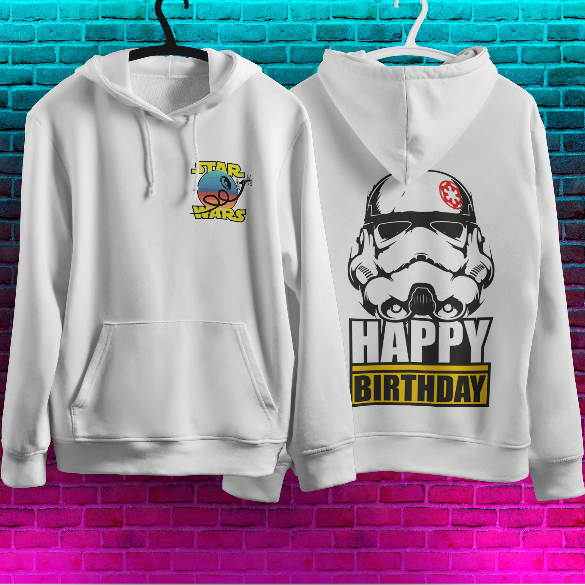 Star Wars Hoodie Vintage White Khaki Hoodie For Mens Womens Hooded Pullover Personality Streetwear