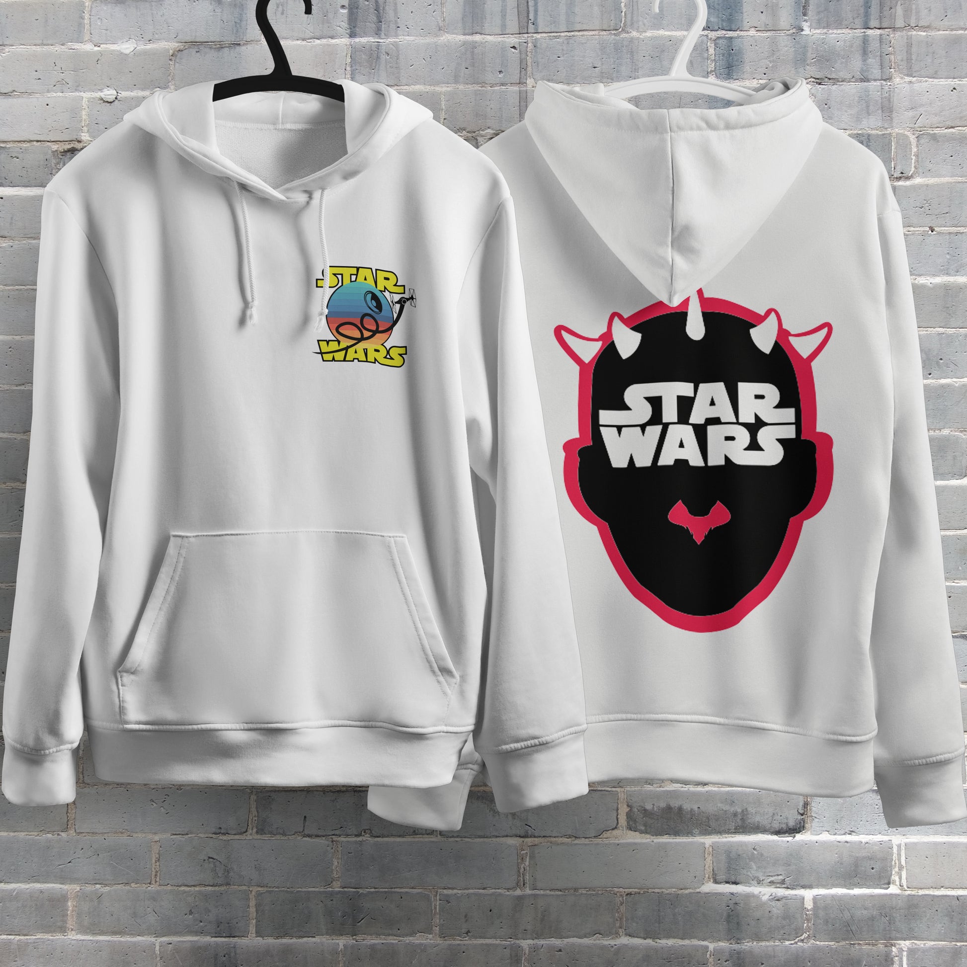 Star Wars Hoodie Vintage White Khaki Hoodie For Mens Womens Hooded Pullover Personality Streetwear