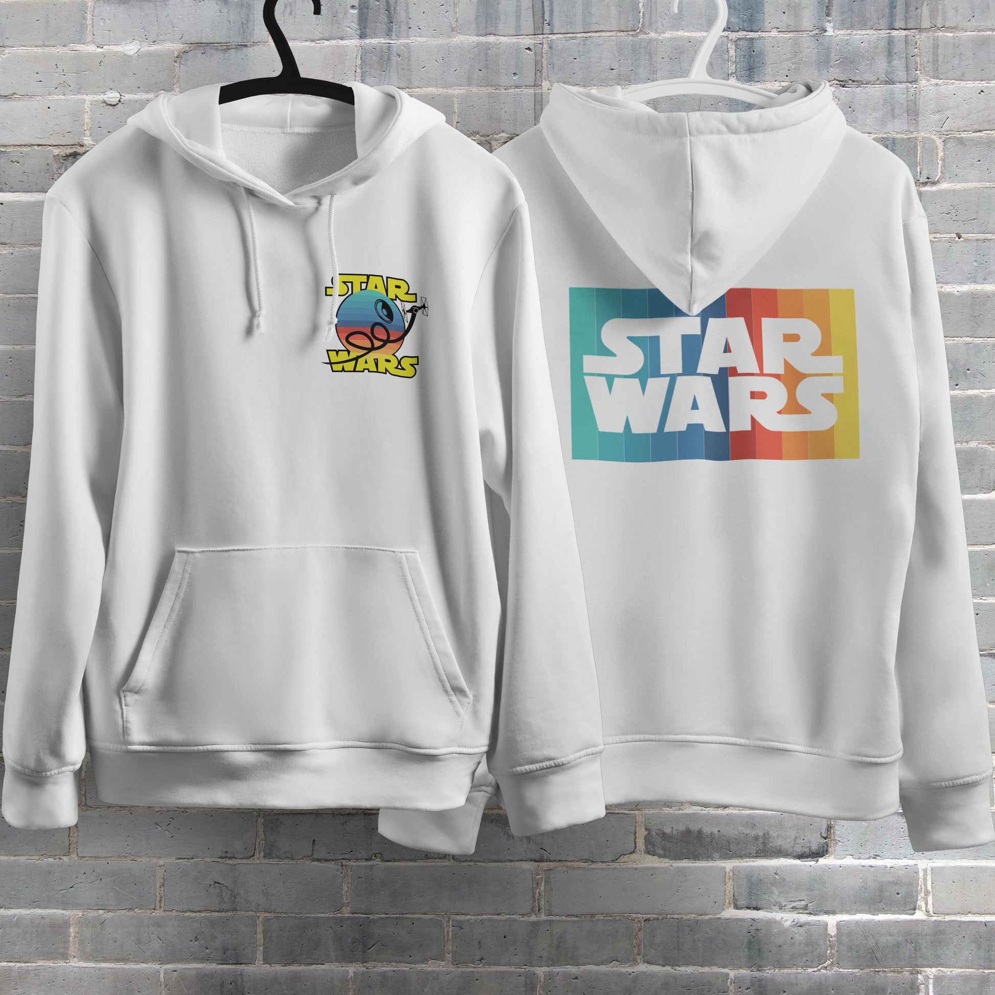 Star Wars Hoodie Vintage White Khaki Hoodie For Mens Womens Hooded Pullover Personality Streetwear