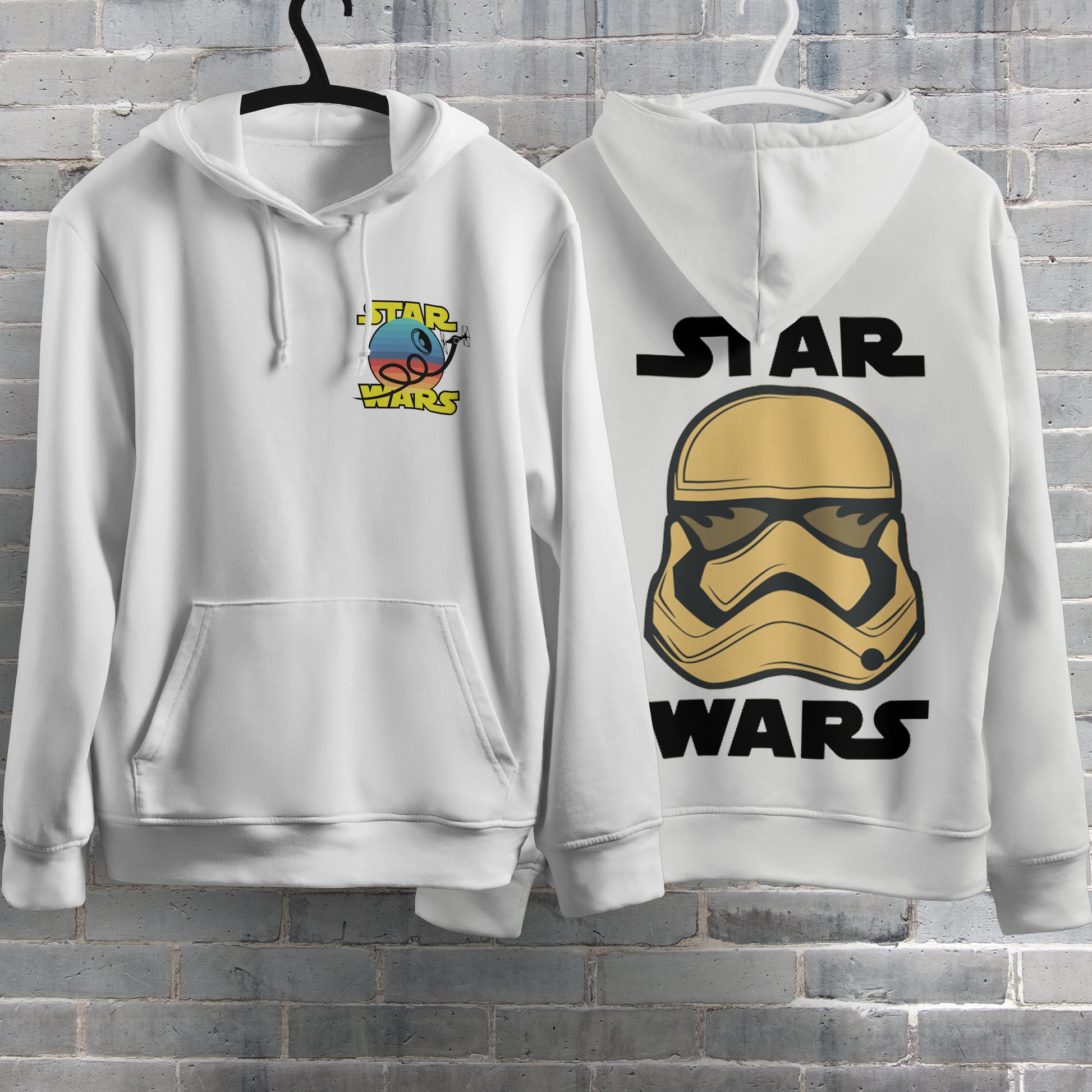 Star Wars Hoodie Vintage White Khaki Hoodie For Mens Womens Hooded Pullover Personality Streetwear