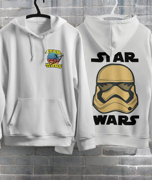 Star Wars Hoodie Vintage White Khaki Hoodie For Mens Womens Hooded Pullover Personality Streetwear