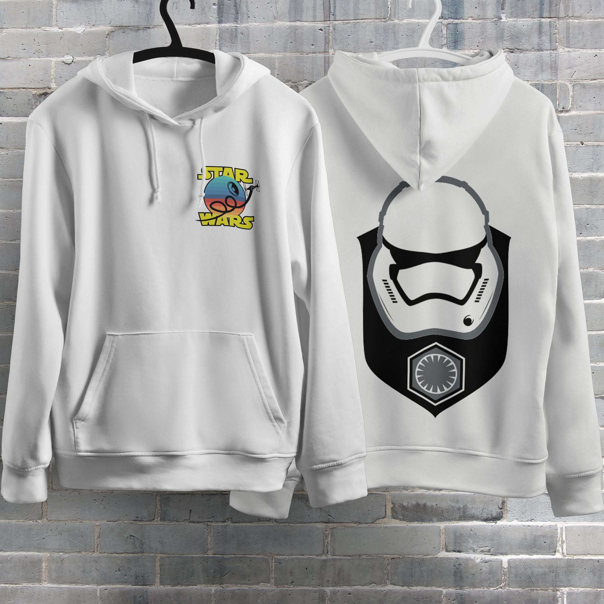 Star Wars Hoodie Vintage White Khaki Hoodie For Mens Womens Hooded Pullover Personality Streetwear