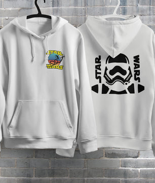 Star Wars Hoodie Vintage White Khaki Hoodie For Mens Womens Hooded Pullover Personality Streetwear