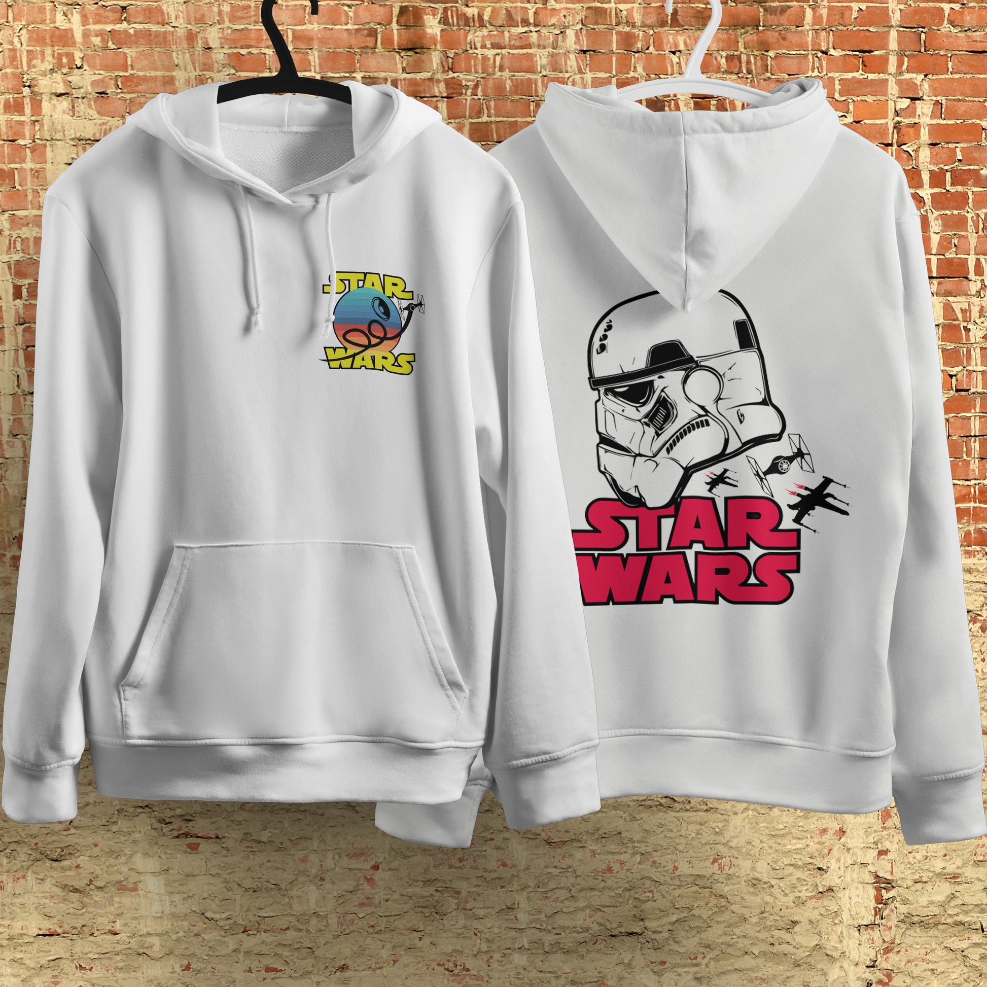 Star Wars Hoodie Vintage White Khaki Hoodie For Mens Womens Hooded Pullover Personality Streetwear