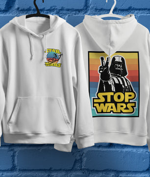 Star Wars Hoodie Vintage White Khaki Hoodie For Mens Womens Hooded Pullover Personality Streetwear