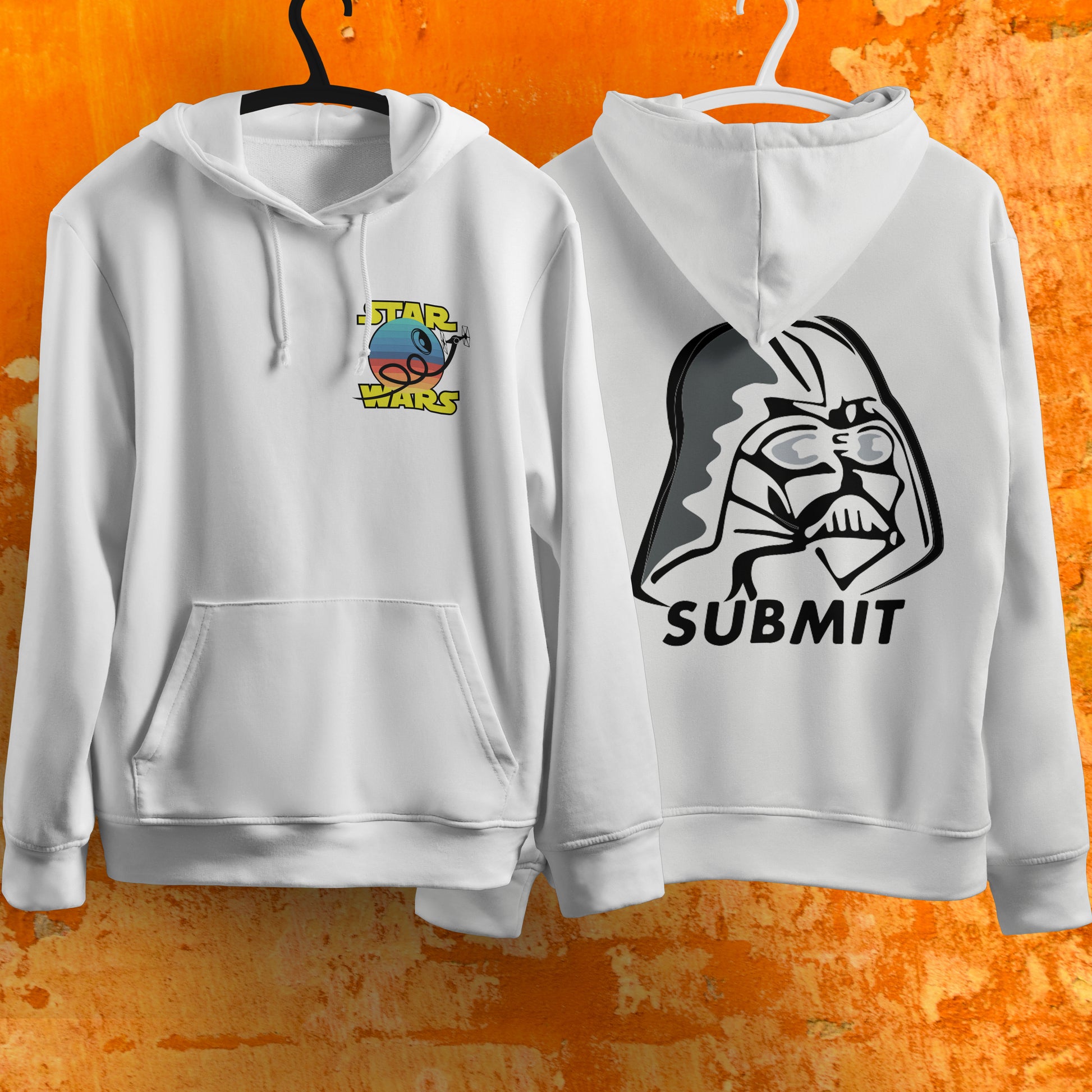 Star Wars Hoodie Vintage White Khaki Hoodie For Mens Womens Hooded Pullover Personality Streetwear