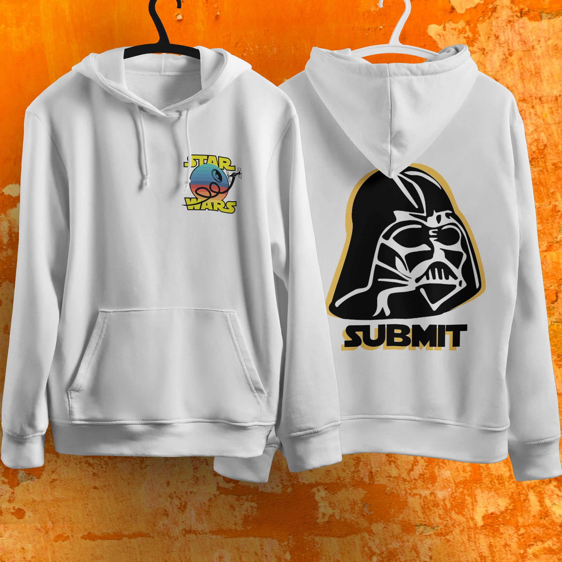 Star Wars Hoodie Vintage White Khaki Hoodie For Mens Womens Hooded Pullover Personality Streetwear