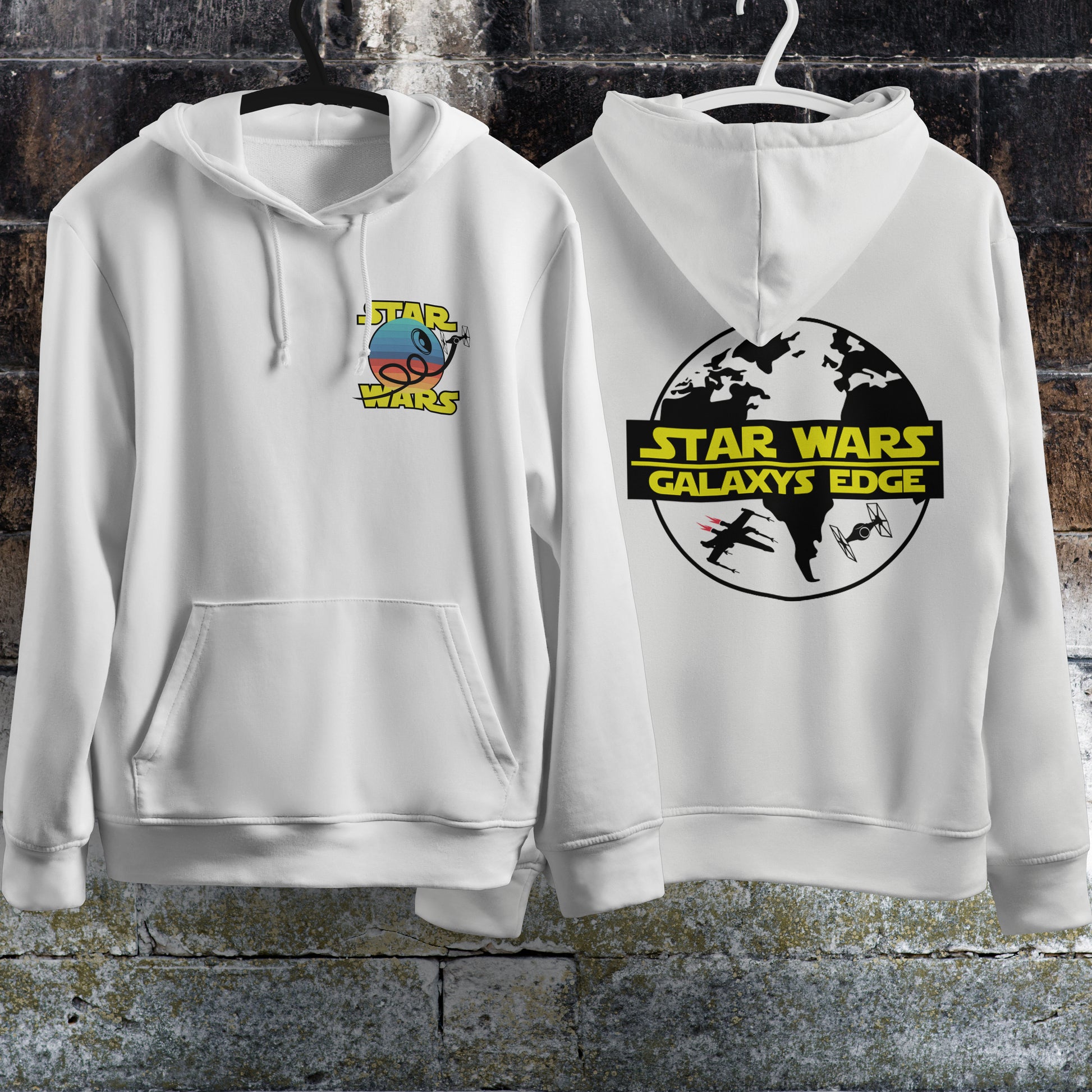 Star Wars Hoodie Vintage White Khaki Hoodie For Mens Womens Hooded Pullover Personality Streetwear