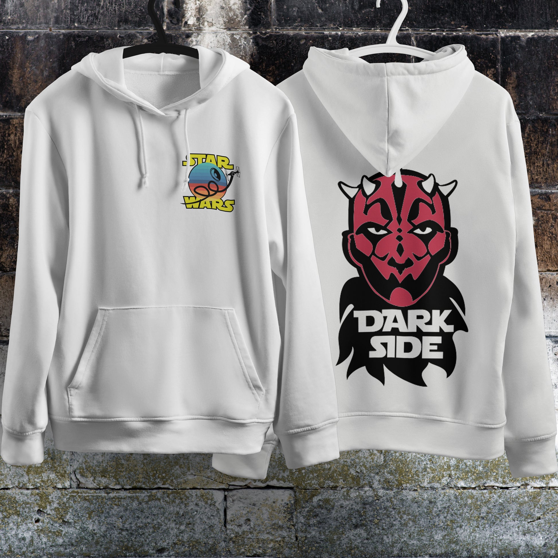 Star Wars Hoodie Vintage White Khaki Hoodie For Mens Womens Hooded Pullover Personality Streetwear