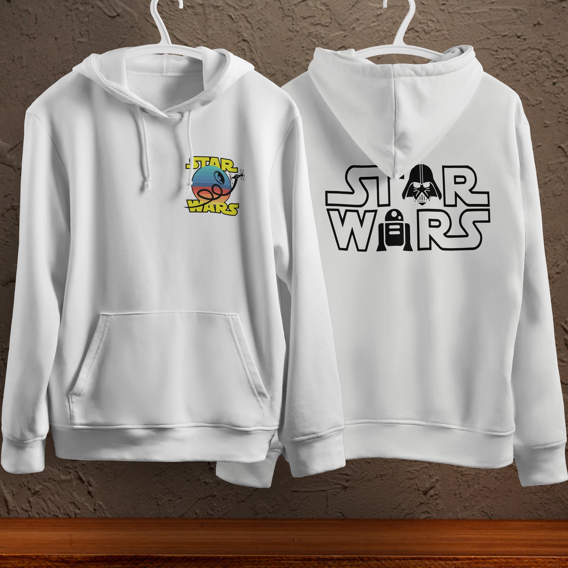 Star Wars Hoodie Vintage White Khaki Hoodie For Mens Womens Hooded Pullover Personality Streetwear