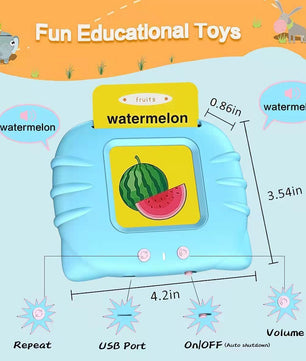 Smart English Learning Card for Kids - Interactive Early Education Tool with 224 Audiobooks