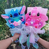 Anime Lilo and Stitch Bouquet Stuffed Plush Doll Toy for Valentine's Day, Christmas, Birthday - Lusy Store LLC