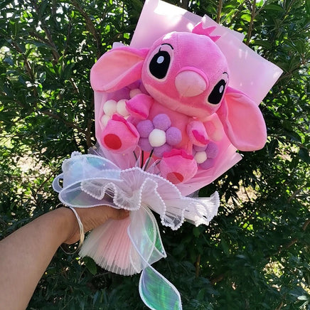 Anime Lilo and Stitch Bouquet Stuffed Plush Doll Toy for Valentine's Day, Christmas, Birthday - Lusy Store LLC