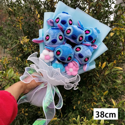 Anime Lilo and Stitch Bouquet Stuffed Plush Doll Toy for Valentine's Day, Christmas, Birthday - Lusy Store LLC