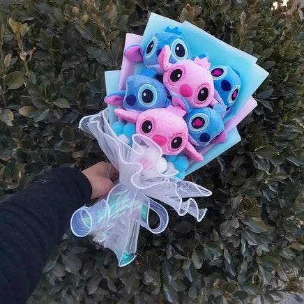 Anime Lilo and Stitch Bouquet Stuffed Plush Doll Toy for Valentine's Day, Christmas, Birthday - Lusy Store LLC