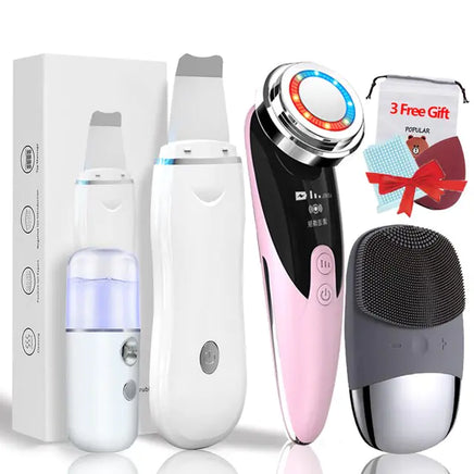 4+3 Kit Ultrasonic Skin Scrubber - Lusy Store LLC 