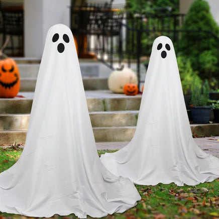 Battery - Powered Front Porch Ghost Halloween Decoration with Lighting Chain - Lusy Store LLC