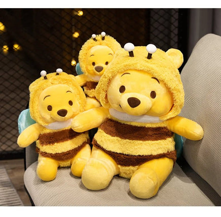 Bee Winnie The Pooh Plush Toys Pillow Kawaii Anime 50cm Bear Stuffed Doll Toys For Children's Gifts - Lusy Store LLC