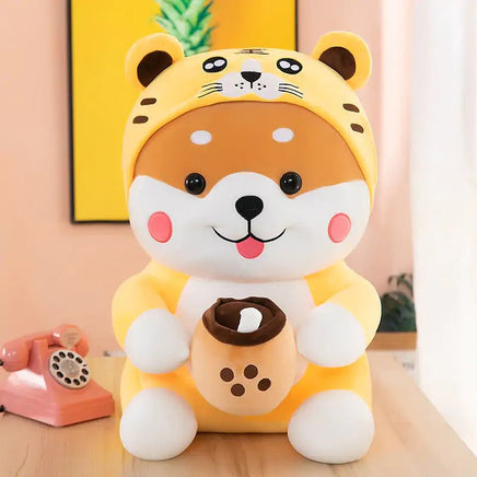 Boba Drinking Shiba Plush Toy - Lusy Store LLC