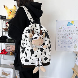 Cartoon Cow Doll Girl's Schoolbag Personalized Backpack - Lusy Store LLC