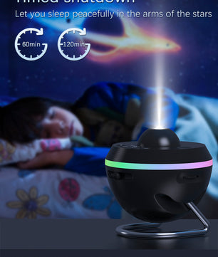 Space Ball Meteor 5 - 13-in-1 Galaxy Night Light Projector with Silent 360° Rotation