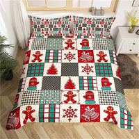 Christmas Duvet Cover Bow Pattern Comforter Covers Xmas Gift Decorations for Children - Lusy Store LLC