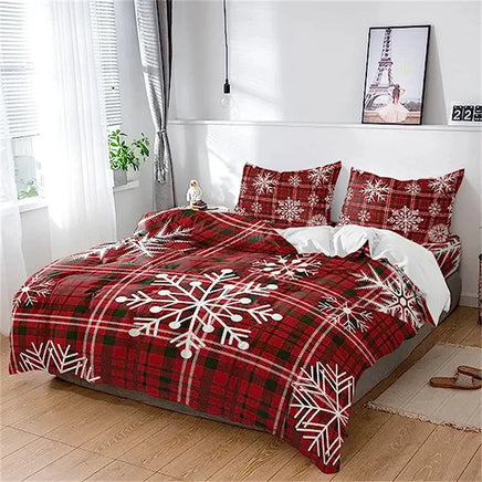 Christmas Duvet Cover Bow Pattern Comforter Covers Xmas Gift Decorations for Children - Lusy Store LLC