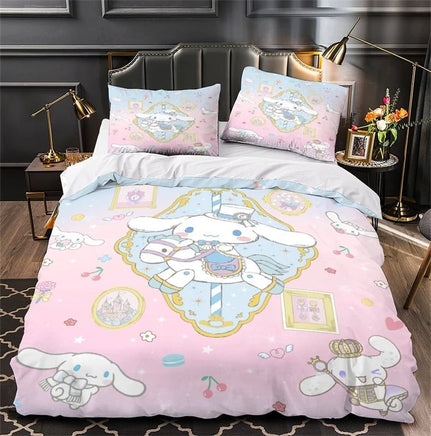 Cinnamoroll Bedding Set Soft and Comfortable Quilt Cover and Pillowcases Room Decoration - Lusy Store LLC