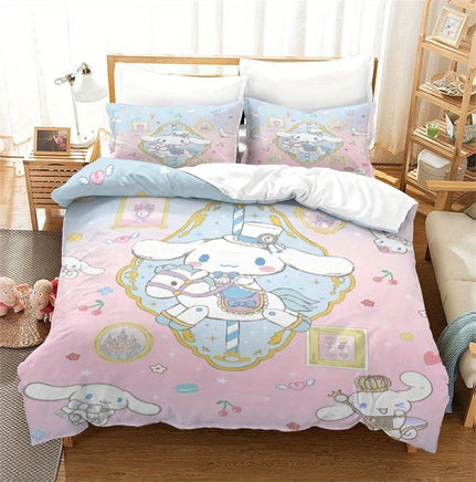 Cinnamoroll Bedding Set Soft and Comfortable Quilt Cover and Pillowcases Room Decoration - Lusy Store LLC