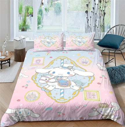 Cinnamoroll Bedding Set Soft and Comfortable Quilt Cover and Pillowcases Room Decoration - Lusy Store LLC