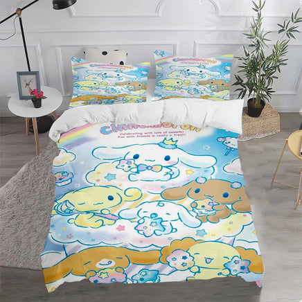 Cinnamoroll Duvet Cover Anime Cartoon Children King Size Bedding Set Queen Twin - Lusy Store LLC