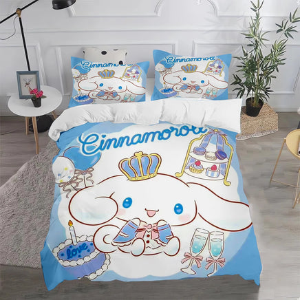 Cinnamoroll Duvet Cover Anime Cartoon Children King Size Bedding Set Queen Twin - Lusy Store LLC