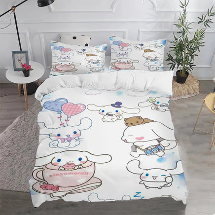 Cinnamoroll Duvet Cover Anime Cartoon Children King Size Bedding Set Queen Twin - Lusy Store LLC