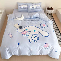 Cinnamoroll Duvet Cover Cartoon Kuromi Hello Kitty Quilt Cover and Pillowcase for Bedroom Decoration - Lusy Store LLC