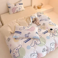 Cinnamoroll Duvet Cover Cartoon Kuromi Hello Kitty Quilt Cover and Pillowcase for Bedroom Decoration - Lusy Store LLC