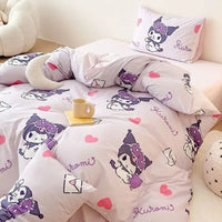 Cinnamoroll Duvet Cover Cartoon Kuromi Hello Kitty Quilt Cover and Pillowcase for Bedroom Decoration - Lusy Store LLC