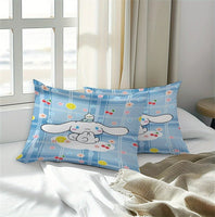 Cinnamoroll Duvet Cover Soft and Comfortable Polyester Bedding Set for All Seasons Twill Weave Single Double - Lusy Store LLC