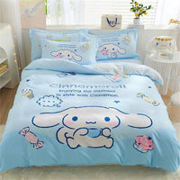 Cinnamoroll Duvet Cover Twin Full Light Blue Teen Boys Girls Bedding Set Single Double Size Room Decor - Lusy Store LLC