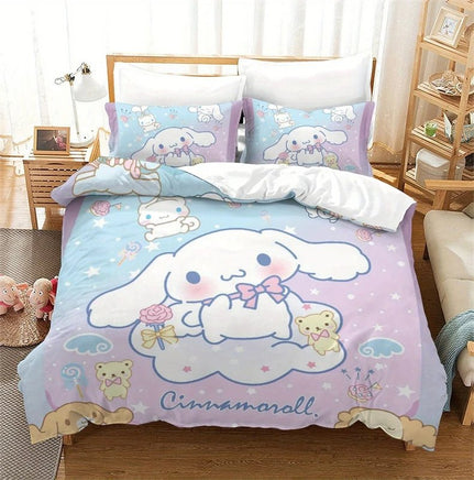 Cinnamoroll Soft Comfort Bedding Set Duvet Cover and Pillowcases for Bedroom - Lusy Store LLC