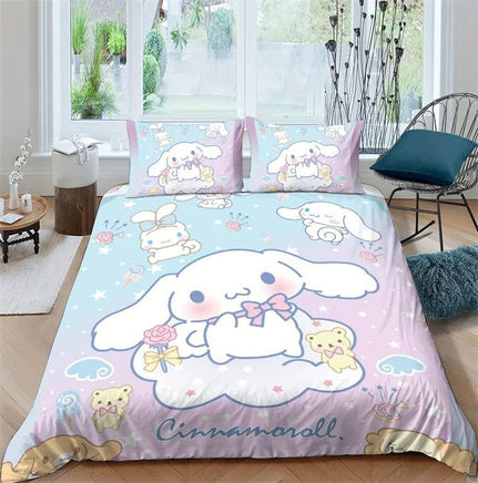 Cinnamoroll Soft Comfort Bedding Set Duvet Cover and Pillowcases for Bedroom - Lusy Store LLC