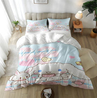 Cinnamoroll Twill Weave Bedding Set Machine Washable - Lusy Store LLC