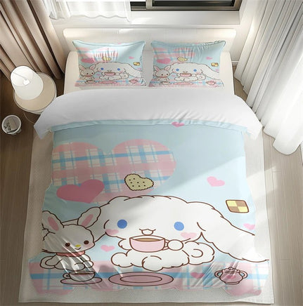 Cinnamoroll Twill Weave Bedding Set Machine Washable - Lusy Store LLC