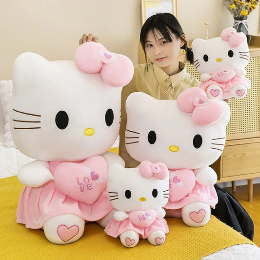 Cute Hello Kitty Plush Toys Pink Stuffed Plushie For Children Pillow Girls Birthday Xmas Gifts - Lusy Store LLC