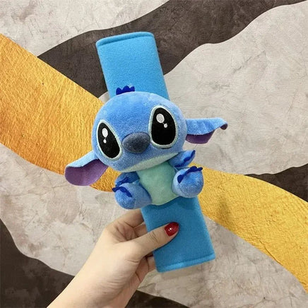 Cute Kawaii Stitch Angel Car Seat Belt Plush Shoulder Cover for Men and Women - Lusy Store LLC