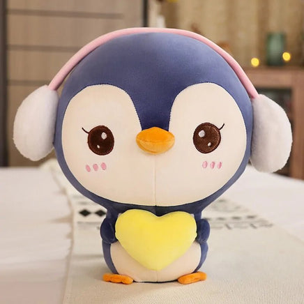 Cute Penguin Plush Doll with Headphones - 20 - 55CM - Lusy Store LLC