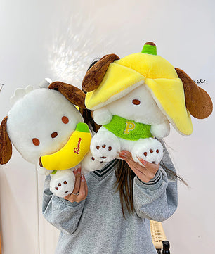 Cute Pochacco Plush Big Ear Dog Cartoon Plushies Soft Stuffed Girl Bed Sleep Cushion Pillow Gift - Lusy Store LLC