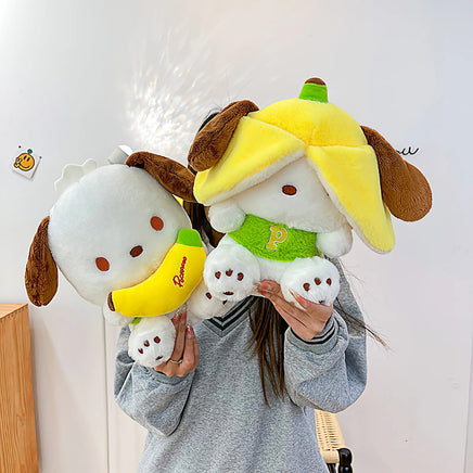 Cute Pochacco Plush Big Ear Dog Cartoon Plushies Soft Stuffed Girl Bed Sleep Cushion Pillow Gift - Lusy Store LLC